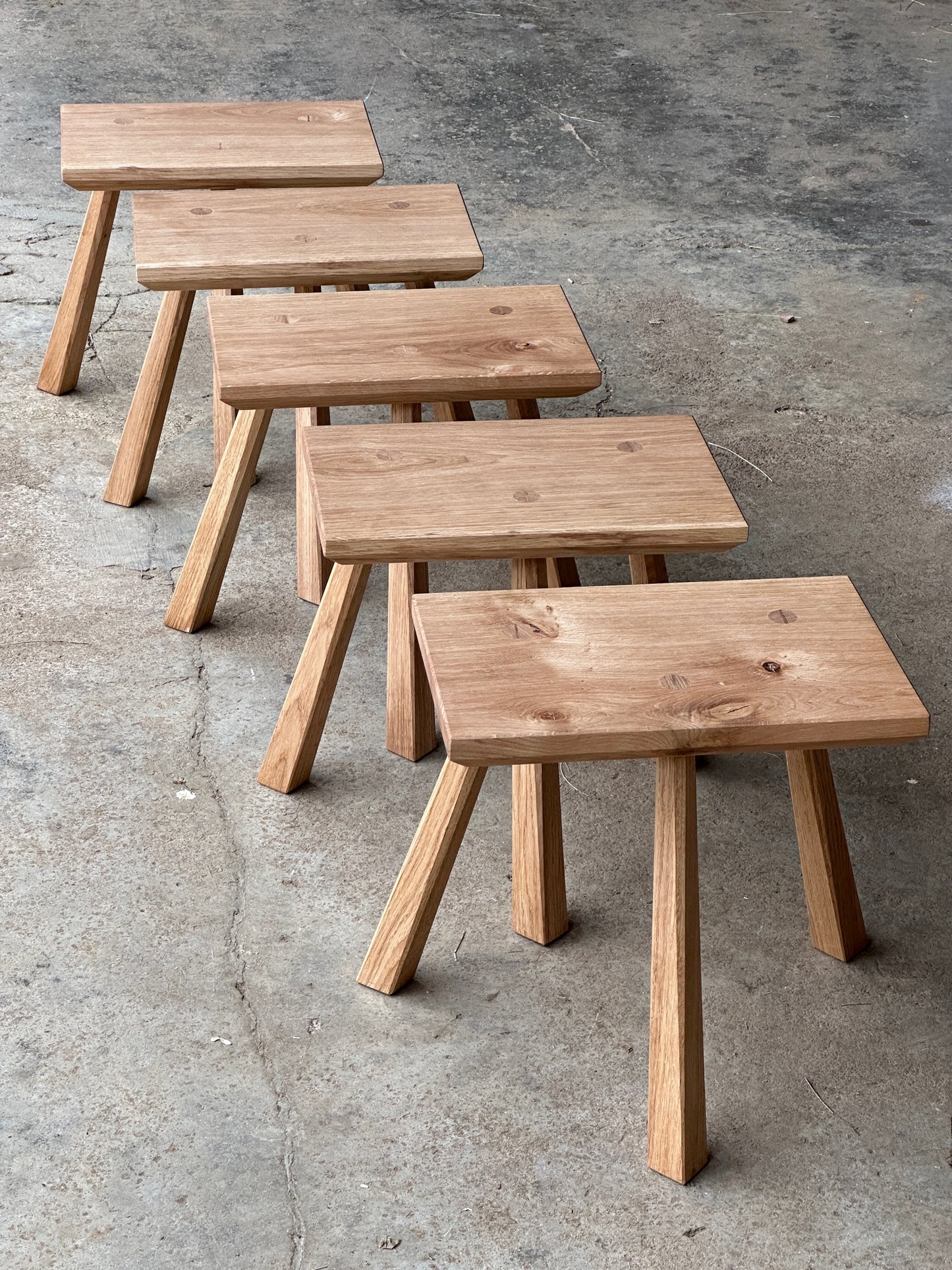 Three-Legged Oak Stool