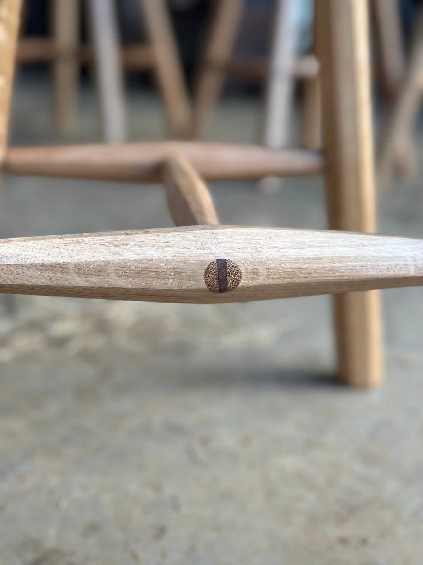 Oak high stool