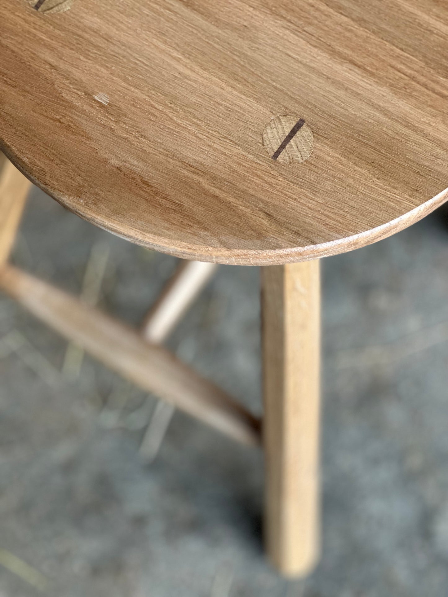 Oak high stool