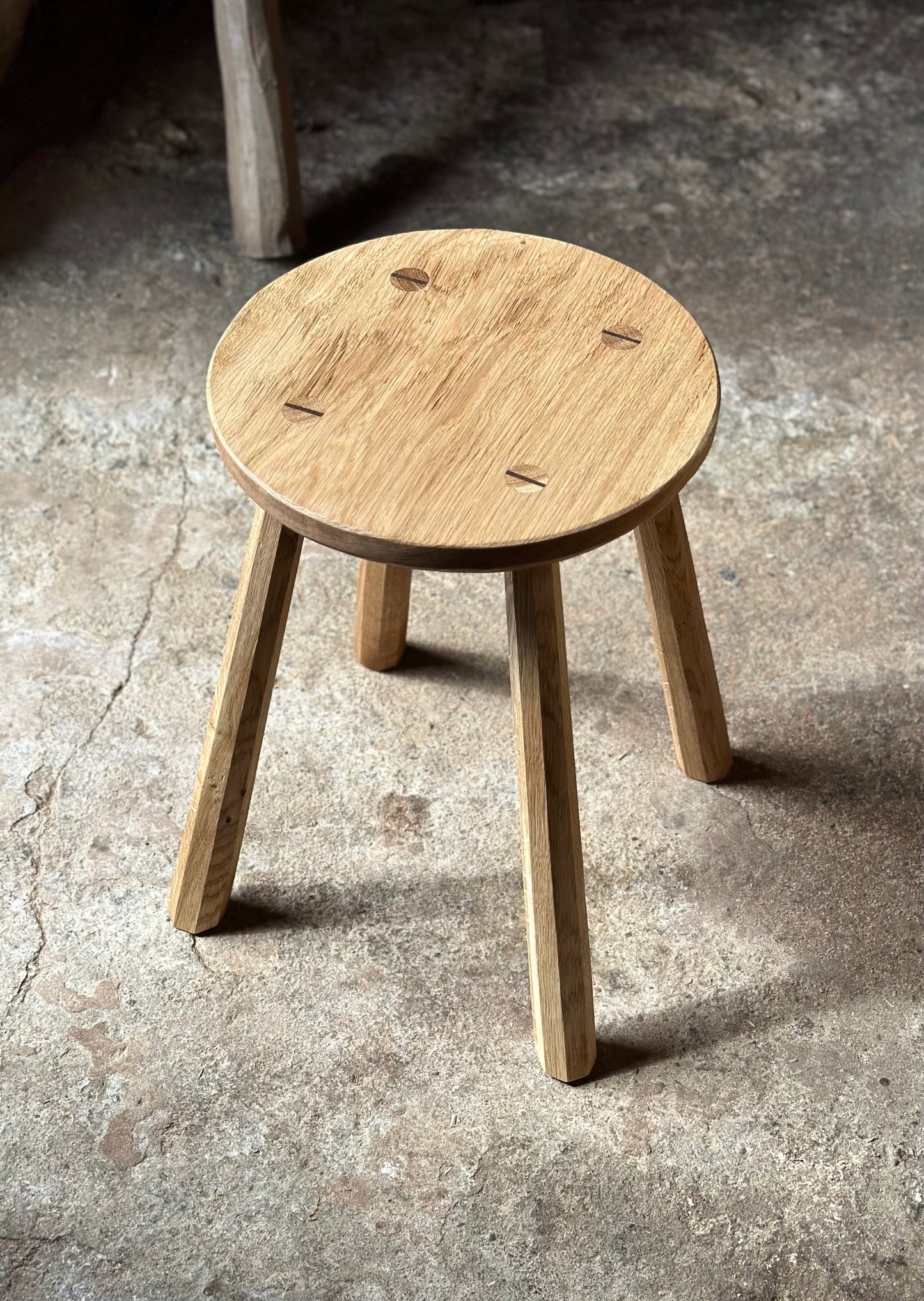 Oak Round Stool