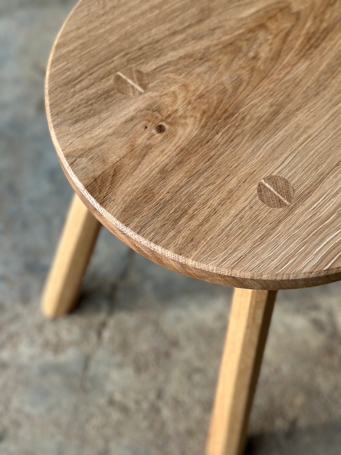 Oak Round Stool