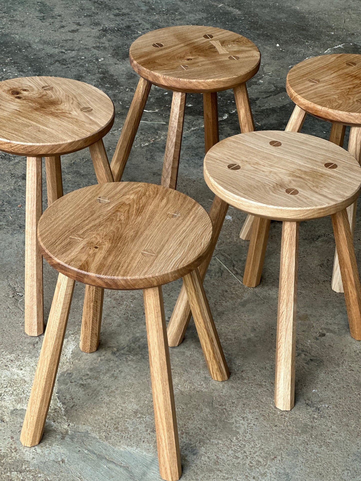 Oak Round Stool