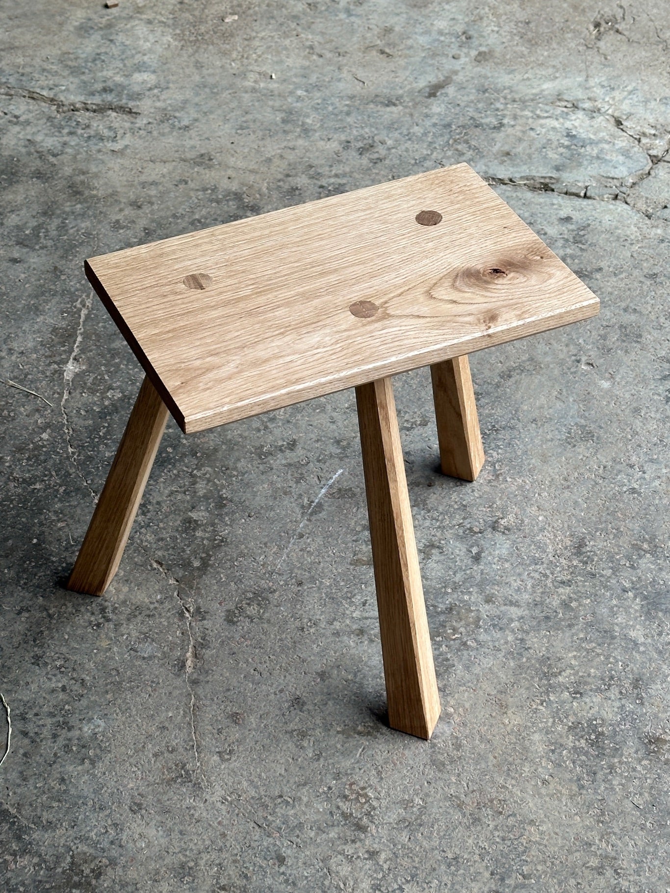 Three-Legged Oak Stool