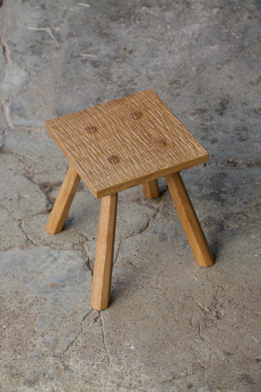 Oak Fireside Stool - Natural