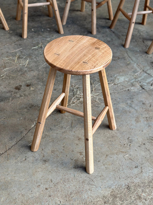 Oak high stool