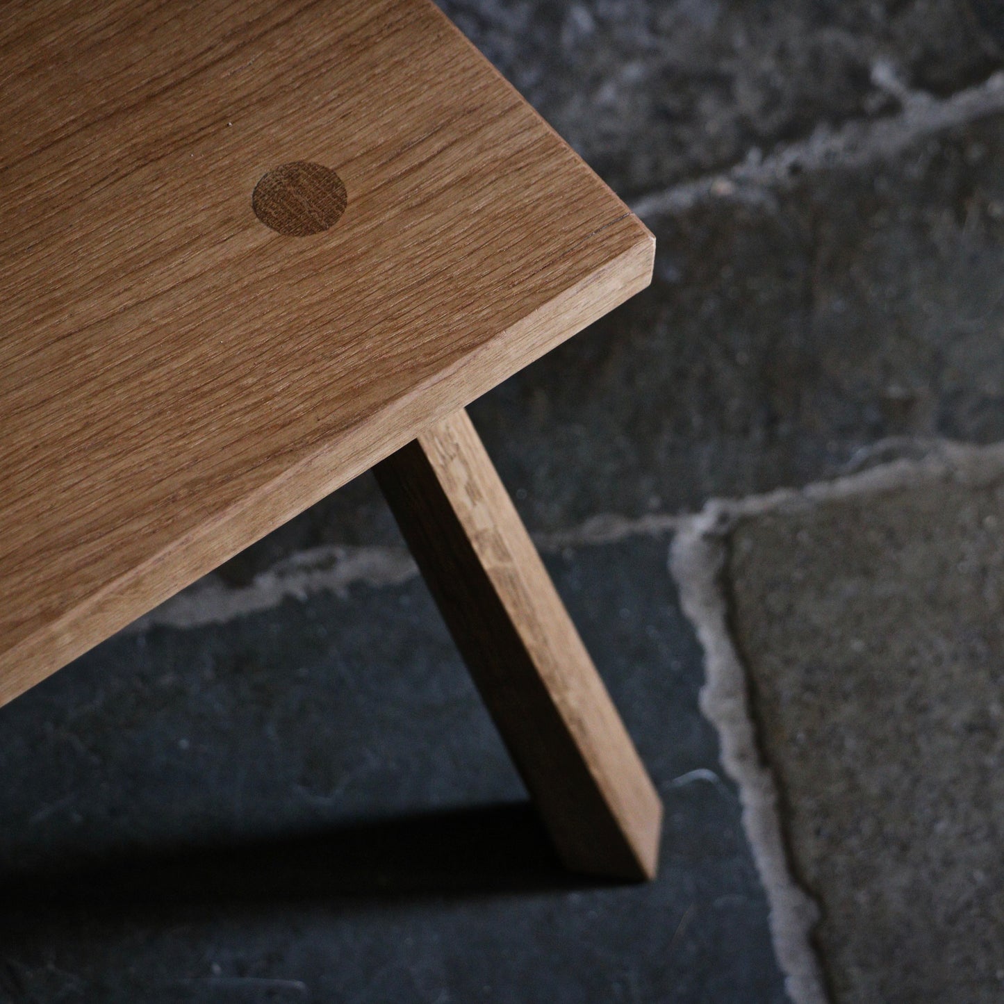 Three-Legged Oak Stool