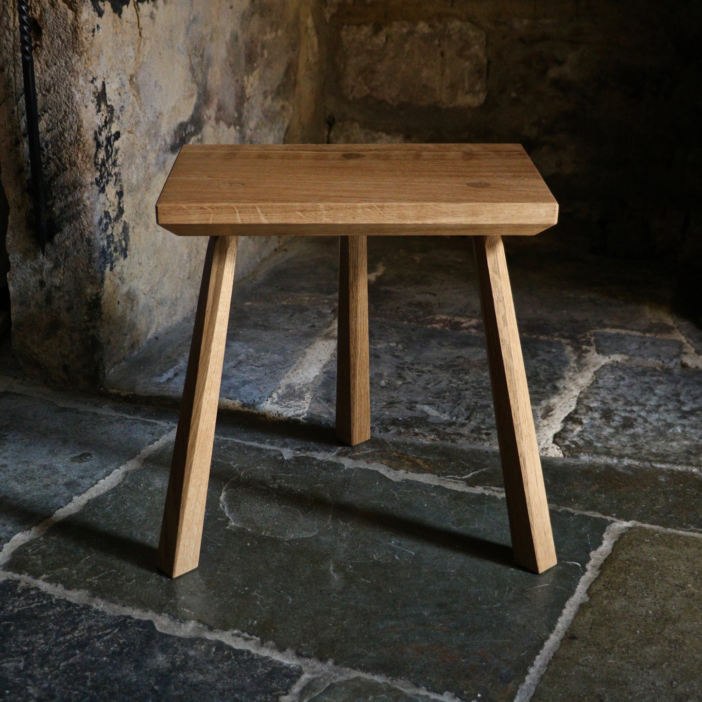 Three-Legged Oak Stool