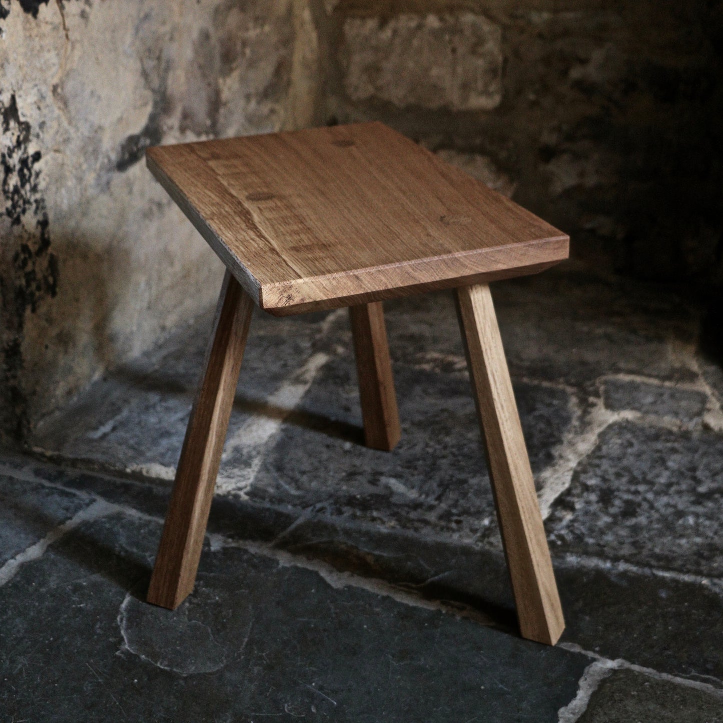 Three-Legged Oak Stool