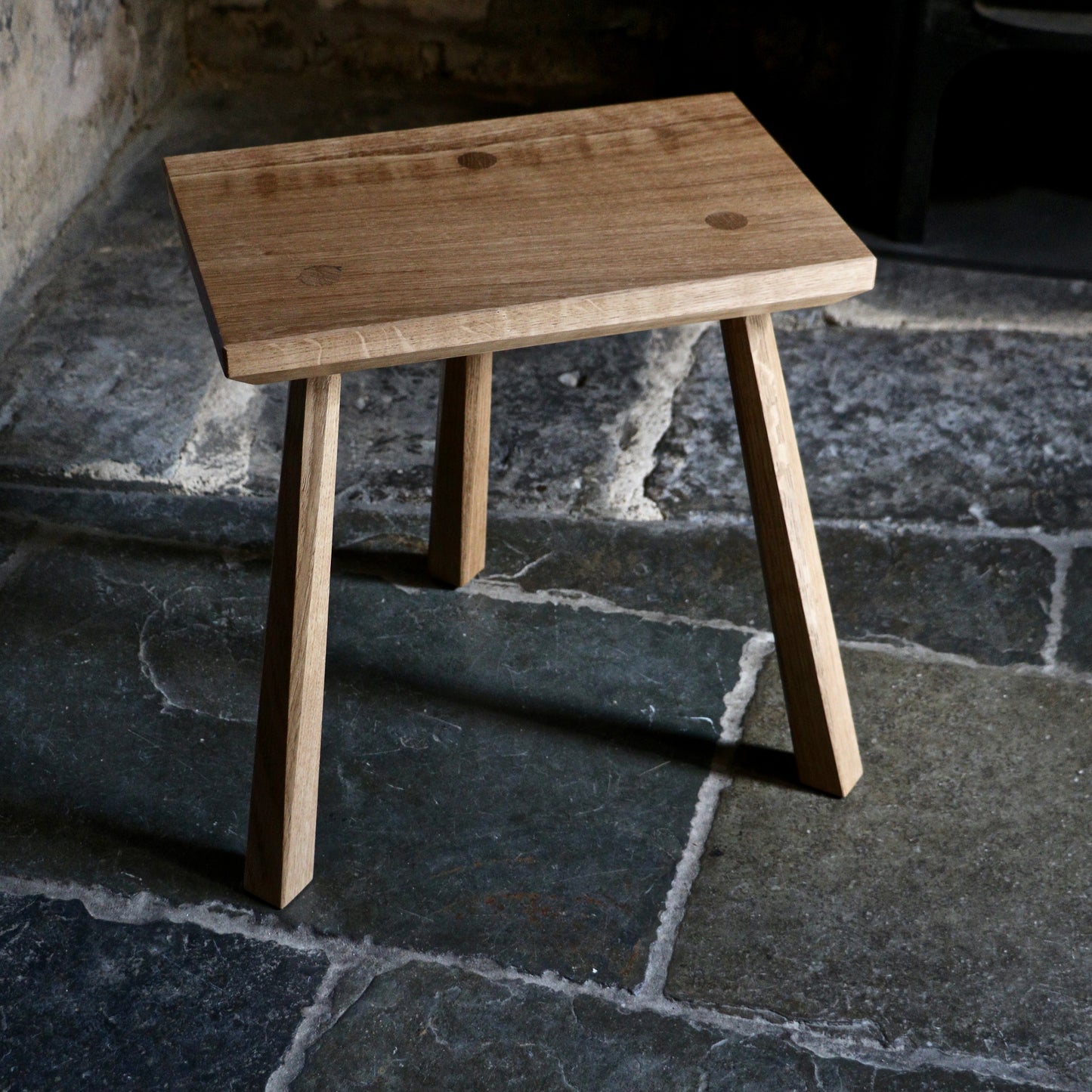 Three-Legged Oak Stool