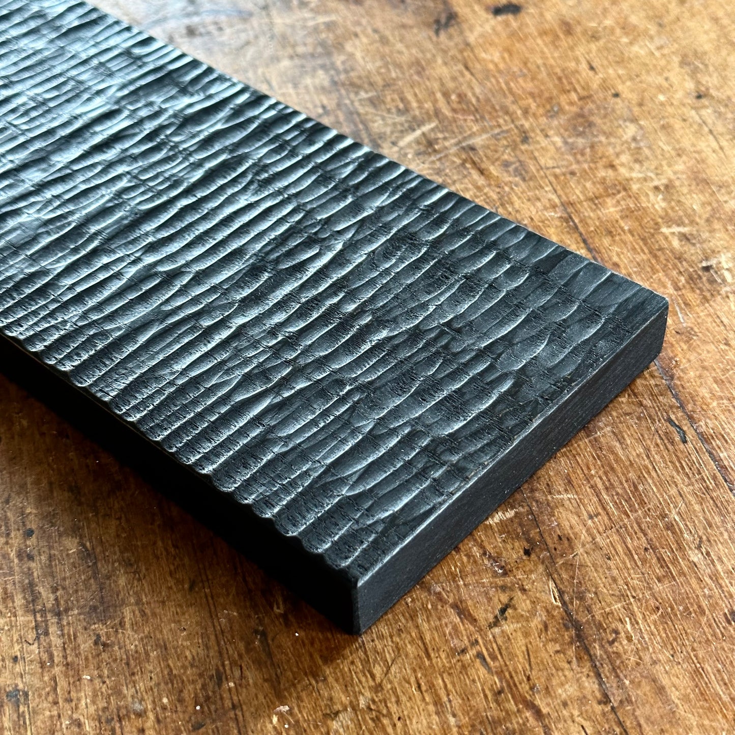 Ash Serving Board - textured, black